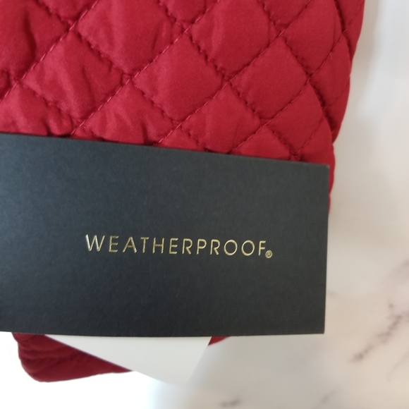 WEATHERPROOF Quilted Red Jacket, Spring/Fall, Cold weather, Size Large - Picture 4 of 7